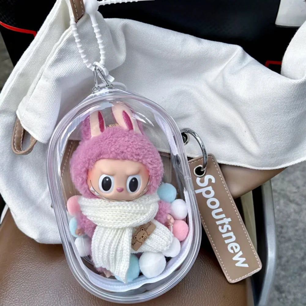 Labubu Doll Bag - Dustproof & Transparent Cover-0